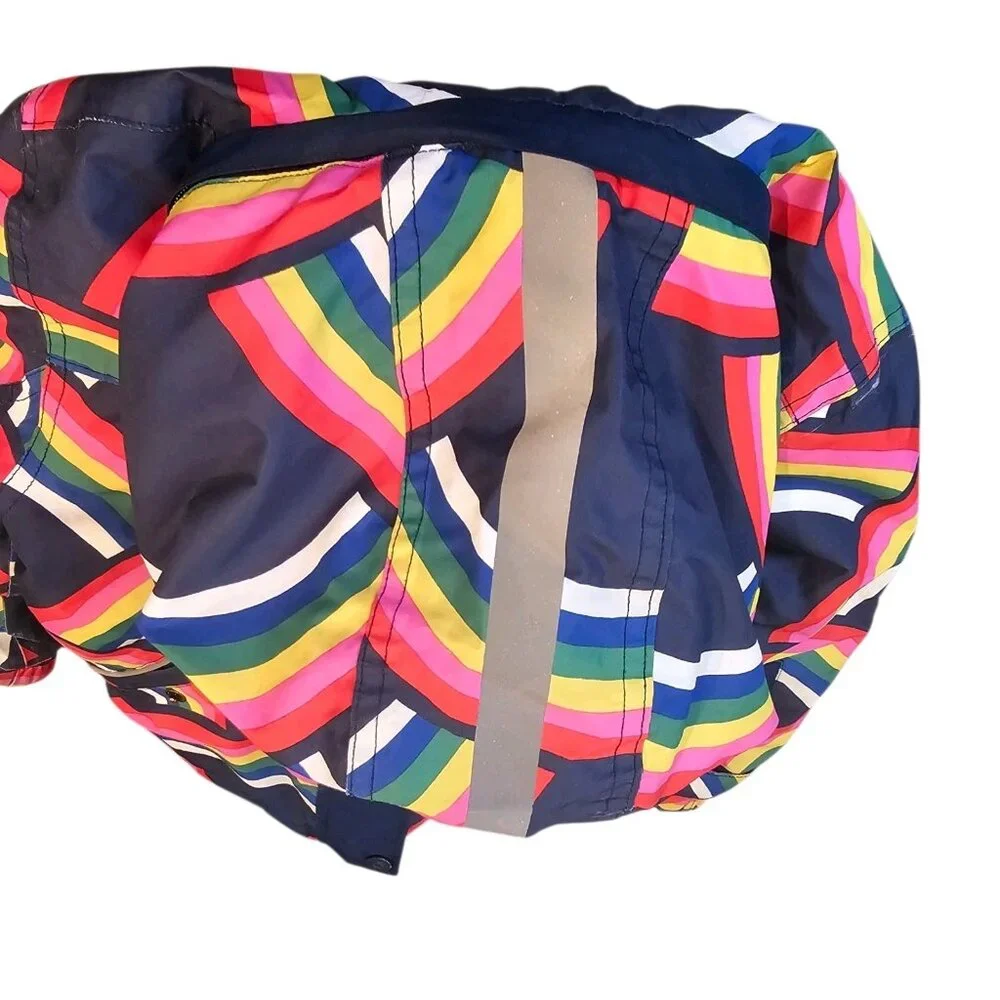 BODEN ALL WEATHER WATERPROOF‎ SKI SNOW COAT JACKET RAINBOW Sz 5-6 Removable Hood